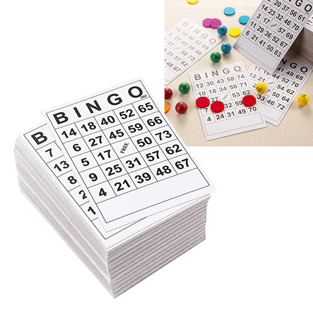 Board Game Night - Bingo Game Cards Bulk Pack White