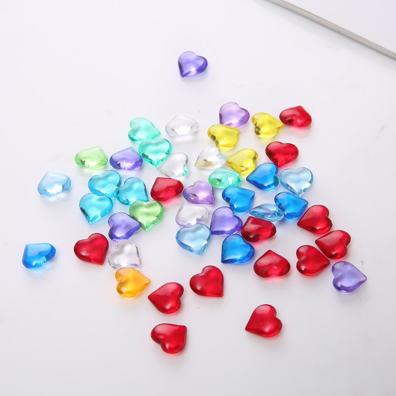 Board Game Design - 100PCS 10*4mm Heart Shape Acrylic Transparent