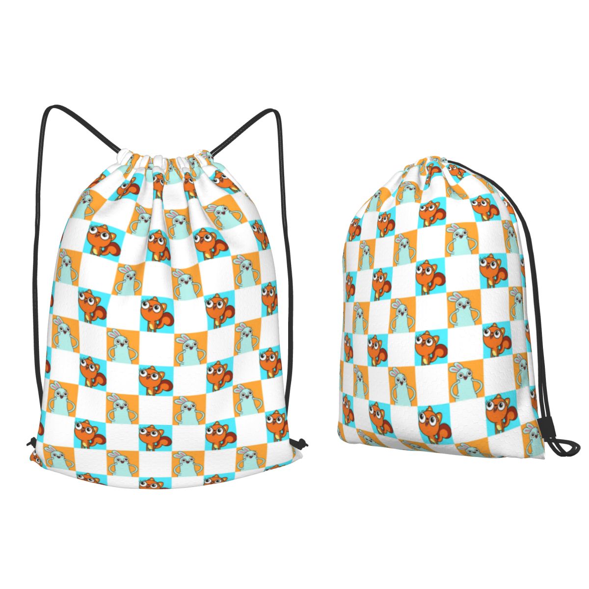 Tile Bag Drawstring - Kiff And Barry Tiles Backpacks Portable