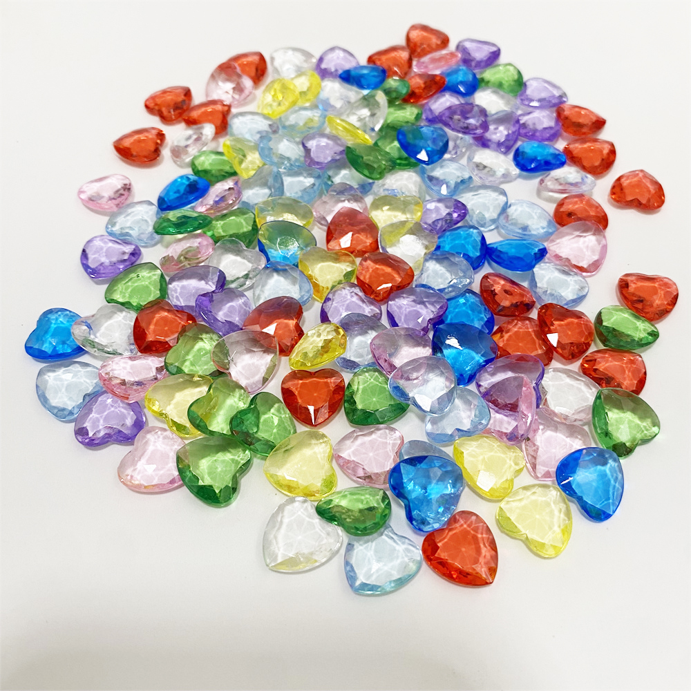 Board Game Verdant - 100PCS 12mm Acrylic Heart Shape Pawn