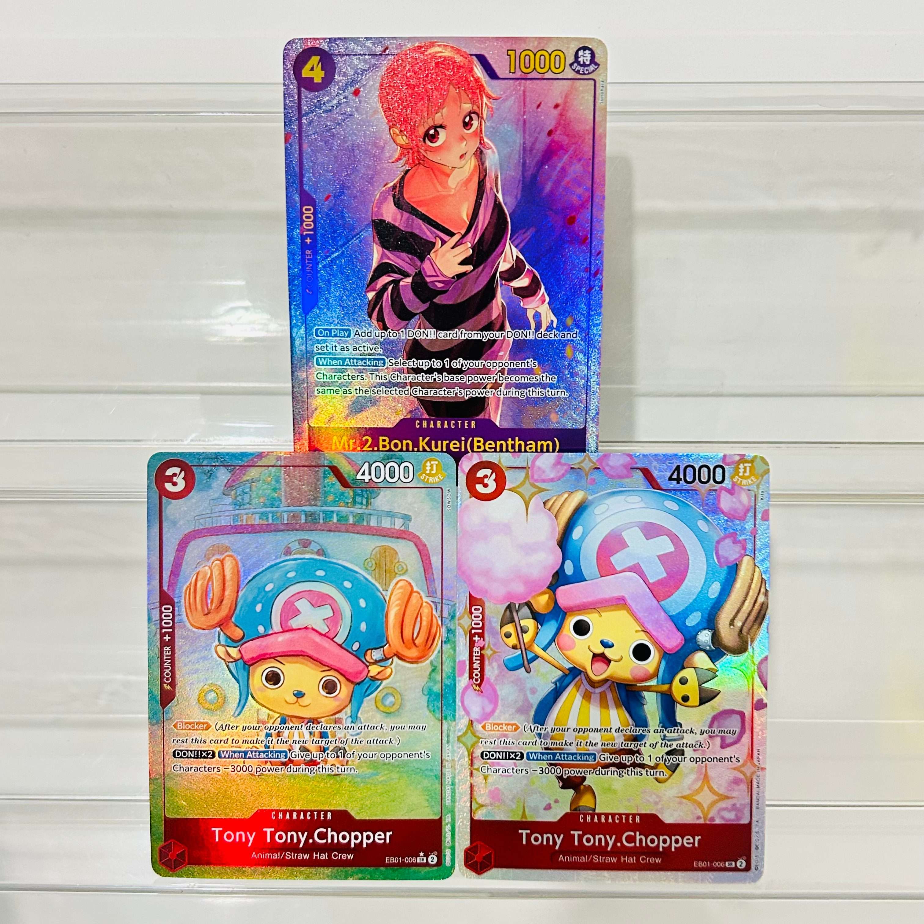 Board Game Anime - One Piece 3Pcs Mr.2 Bon Kurei