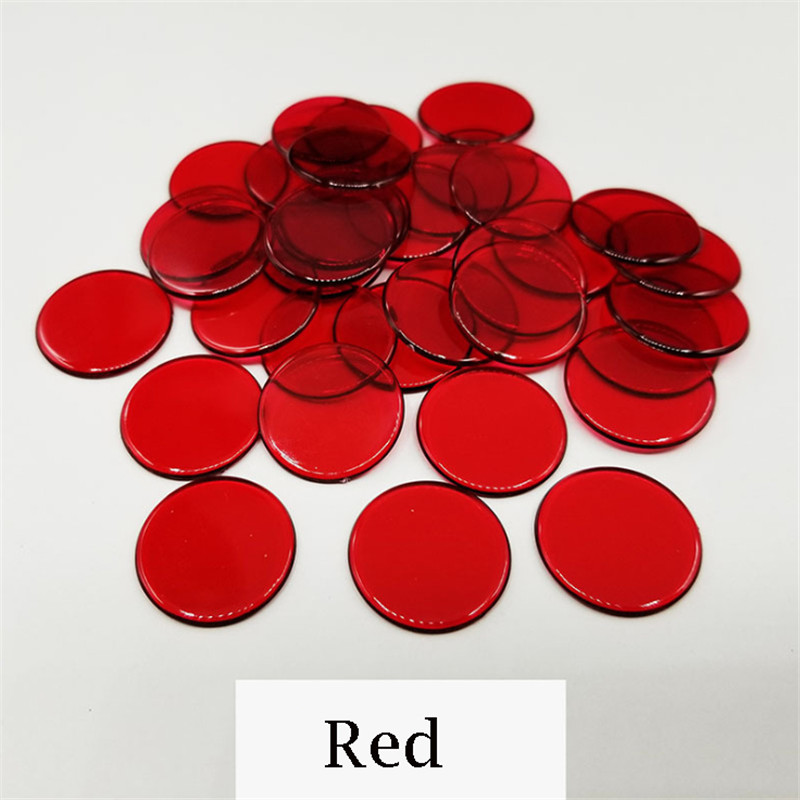 100pcs 19mm Transparent Chips  - Board Game Verdant ulasan dan harga