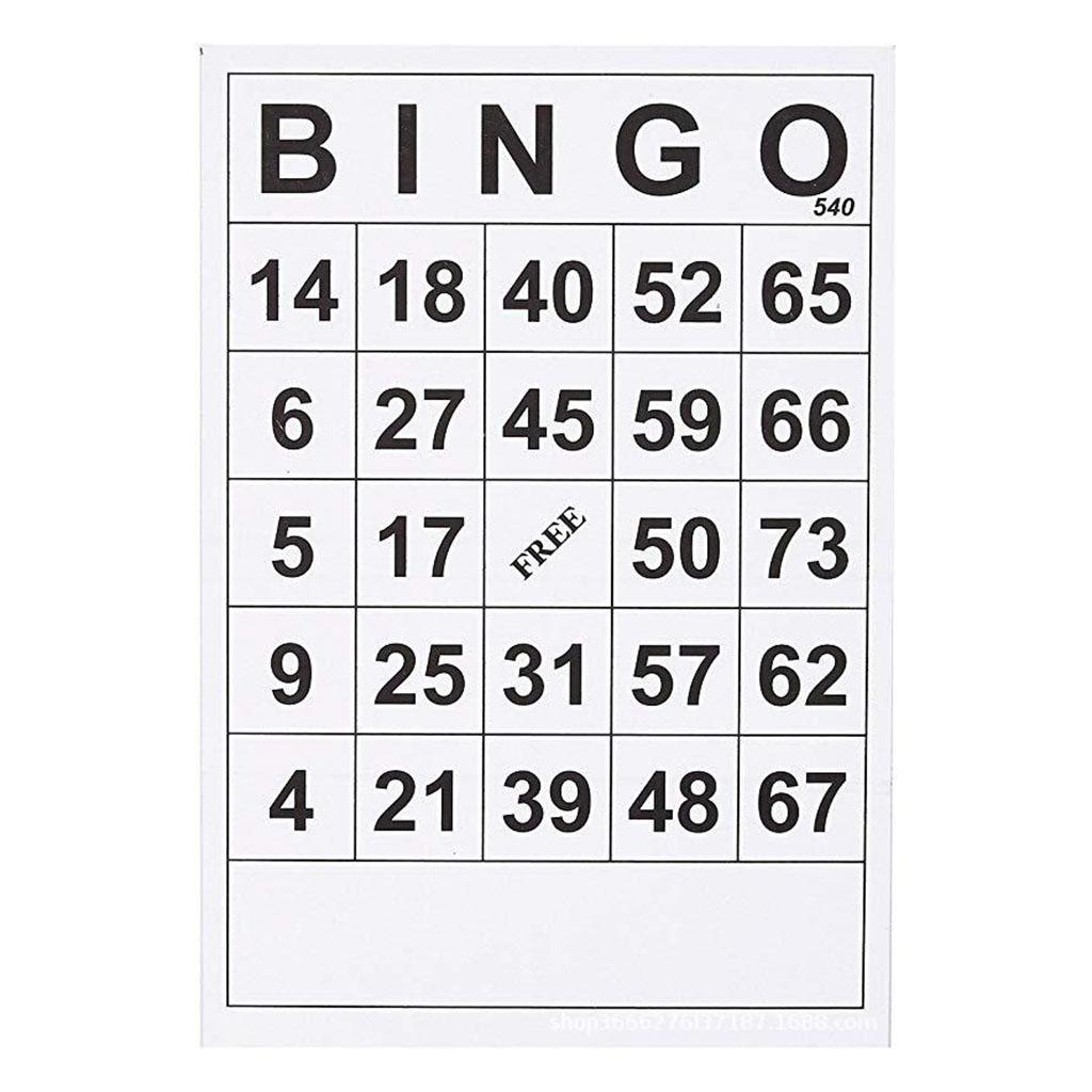 Bingo Game Cards Bulk Pack Whi - Board Game Night ulasan dan harga