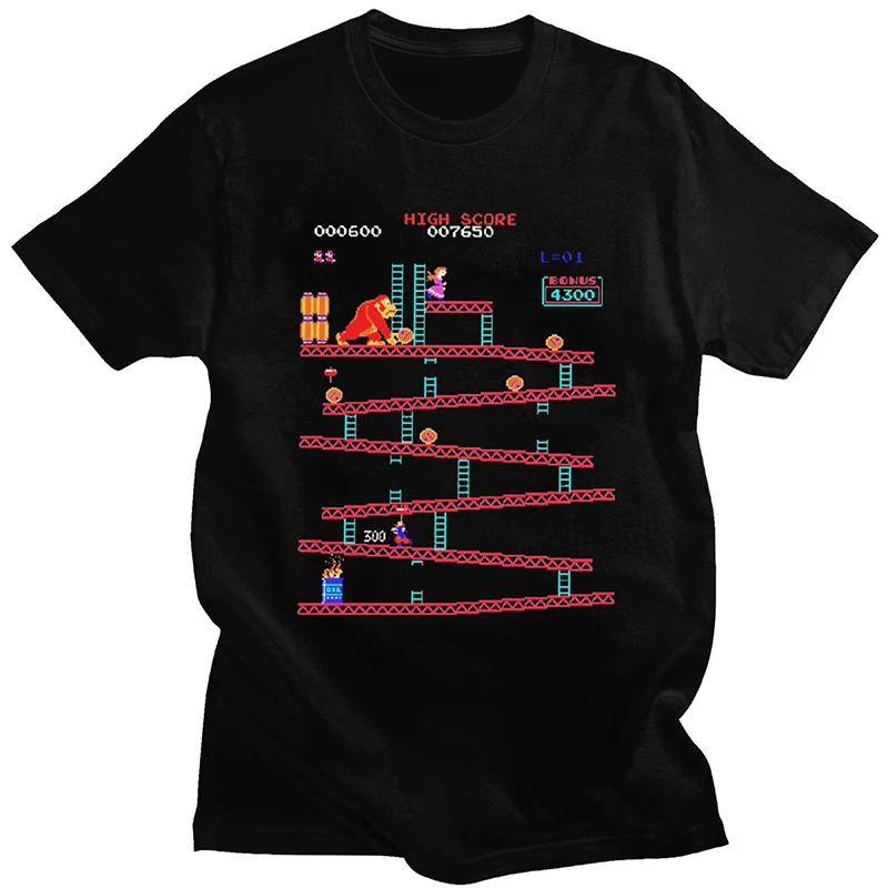 Funny Donkey Kong T Shirt Men  - Board Game Vintage ulasan dan harga