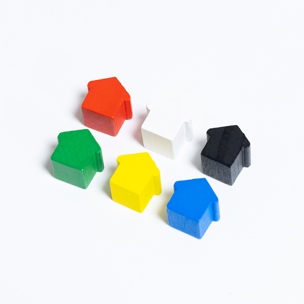 100Pcs Little House Meeples, 1 - Board Game Verdant ulasan dan harga