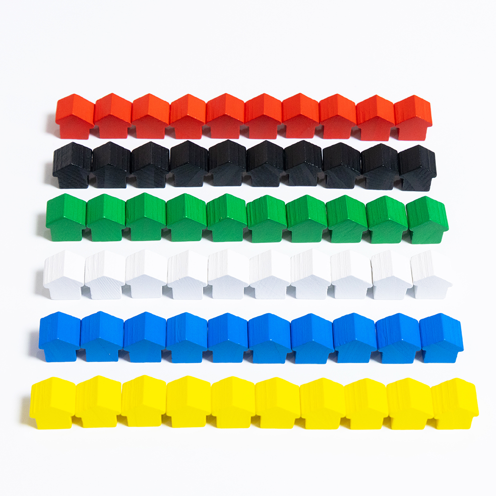 100Pcs Little House Meeples, 1 - Board Game Verdant ulasan dan harga