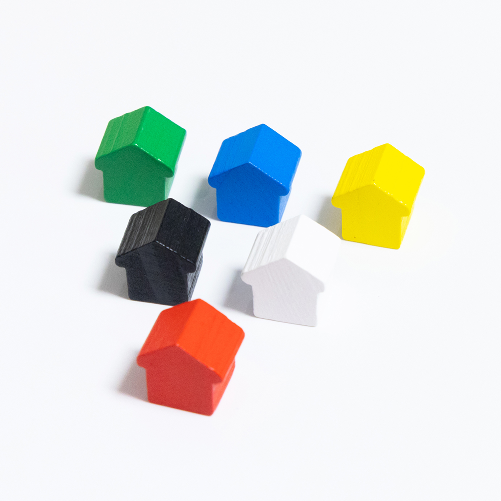 100Pcs Little House Meeples, 1 - Board Game Verdant ulasan dan harga