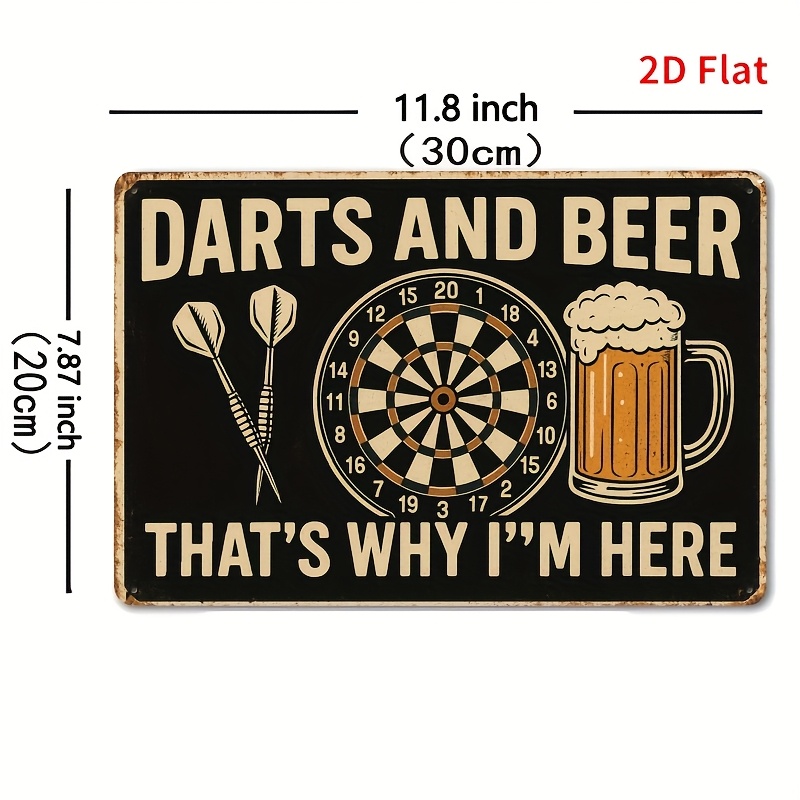 Tin Sign - Darts Board Beer Mu - Board Game Quote ulasan dan harga