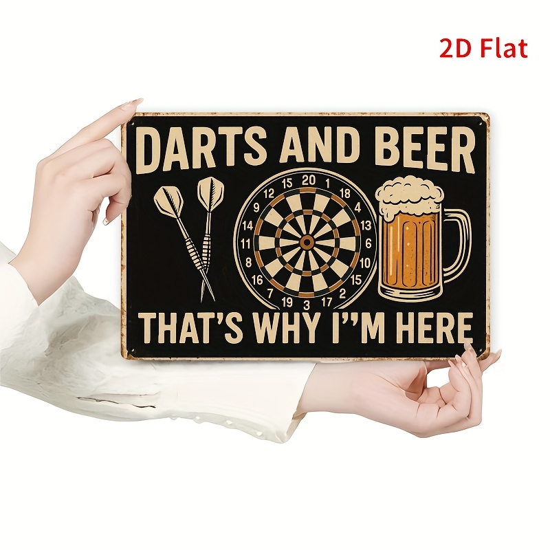 Tin Sign - Darts Board Beer Mu - Board Game Quote ulasan dan harga