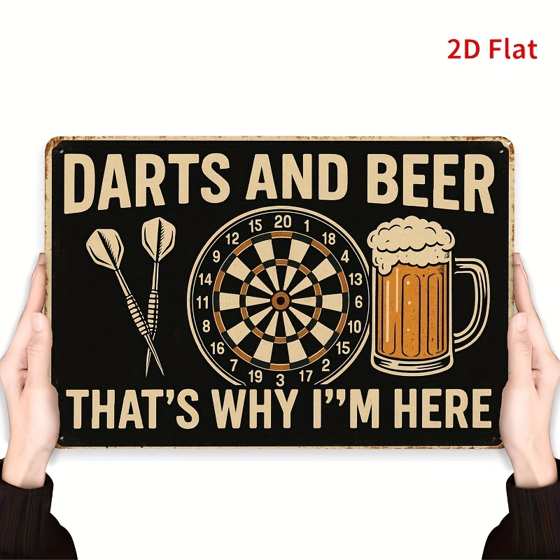 Tin Sign - Darts Board Beer Mu - Board Game Quote ulasan dan harga