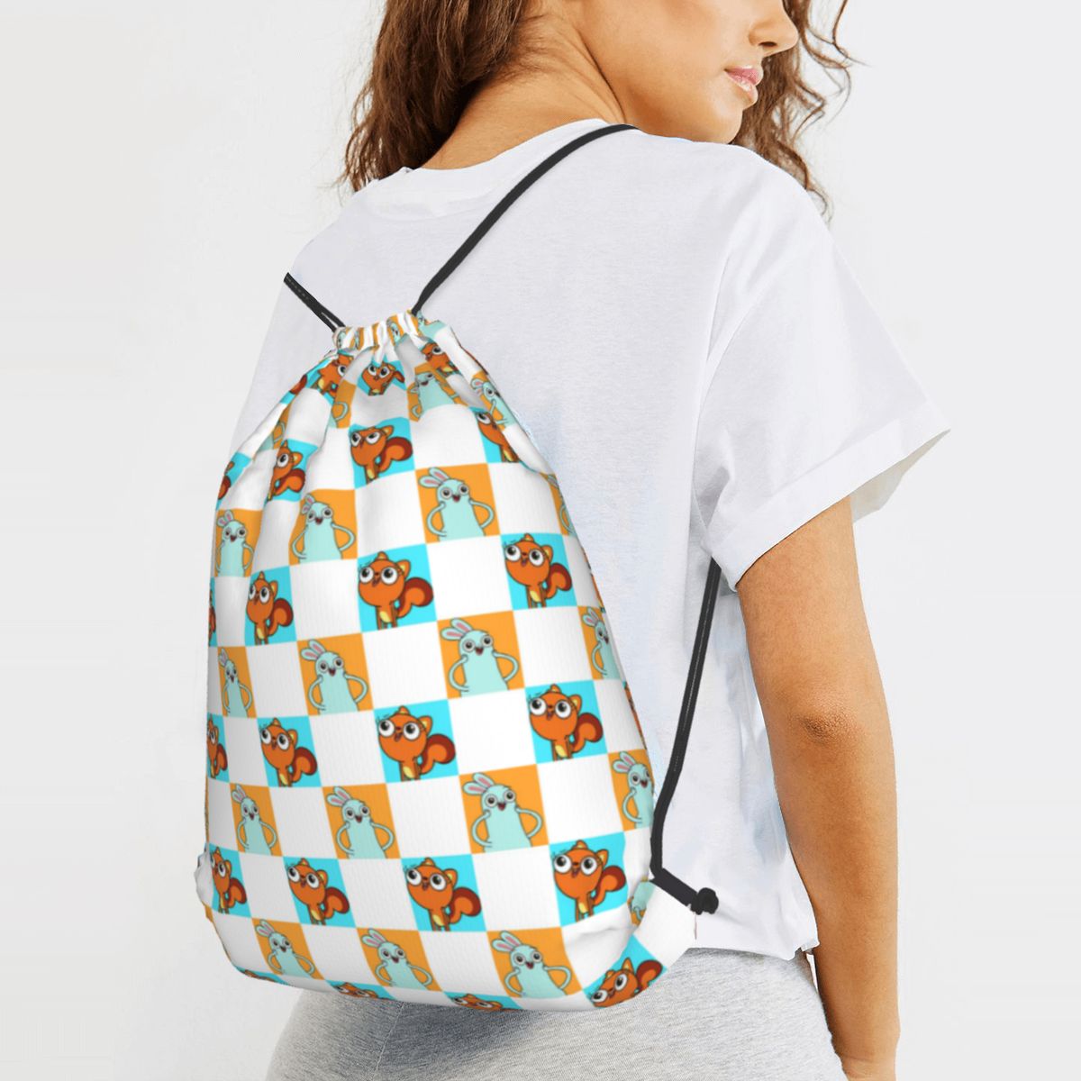 Kiff And Barry Tiles Backpacks - Tile Bag Drawstring ulasan dan harga