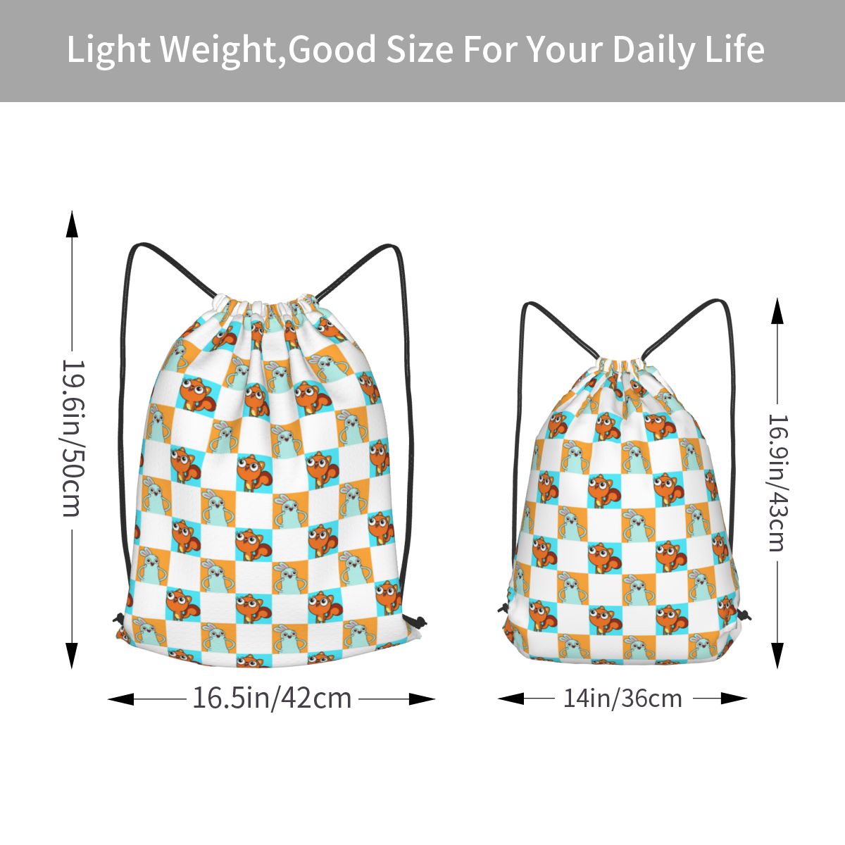 Kiff And Barry Tiles Backpacks - Tile Bag Drawstring ulasan dan harga