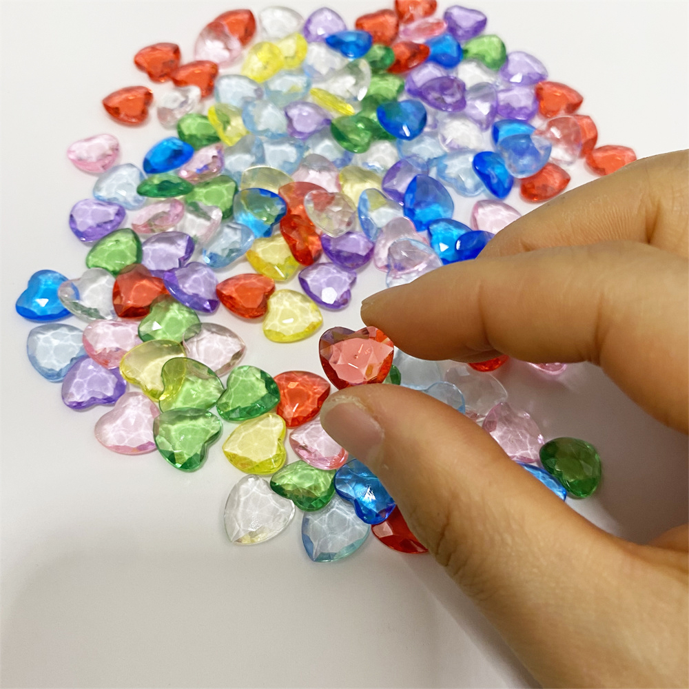 100PCS 12mm Acrylic Heart Shap - Board Game Verdant ulasan dan harga
