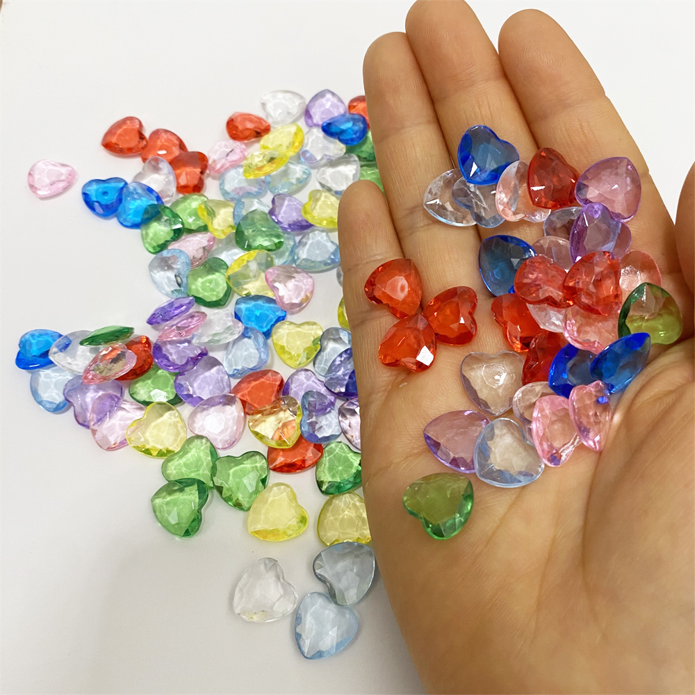100PCS 12mm Acrylic Heart Shap - Board Game Verdant ulasan dan harga