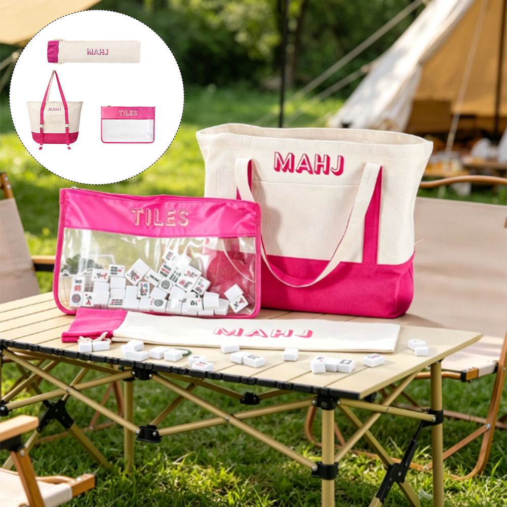 2026 New Versatile Canvas Mahj - Tile Bag Drawstring ulasan dan harga