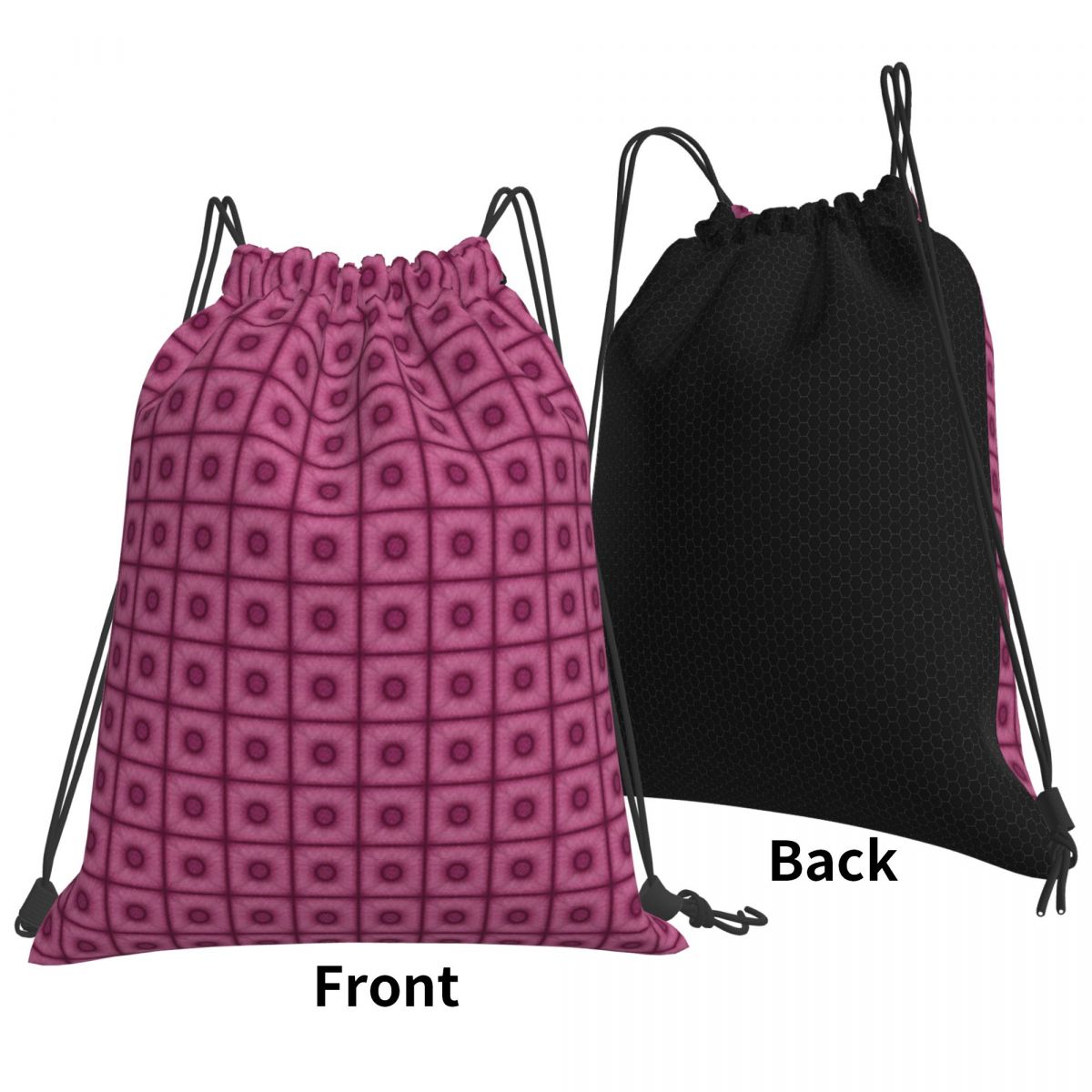 Poof Tile In Cherry Color Back - Tile Bag Drawstring ulasan dan harga