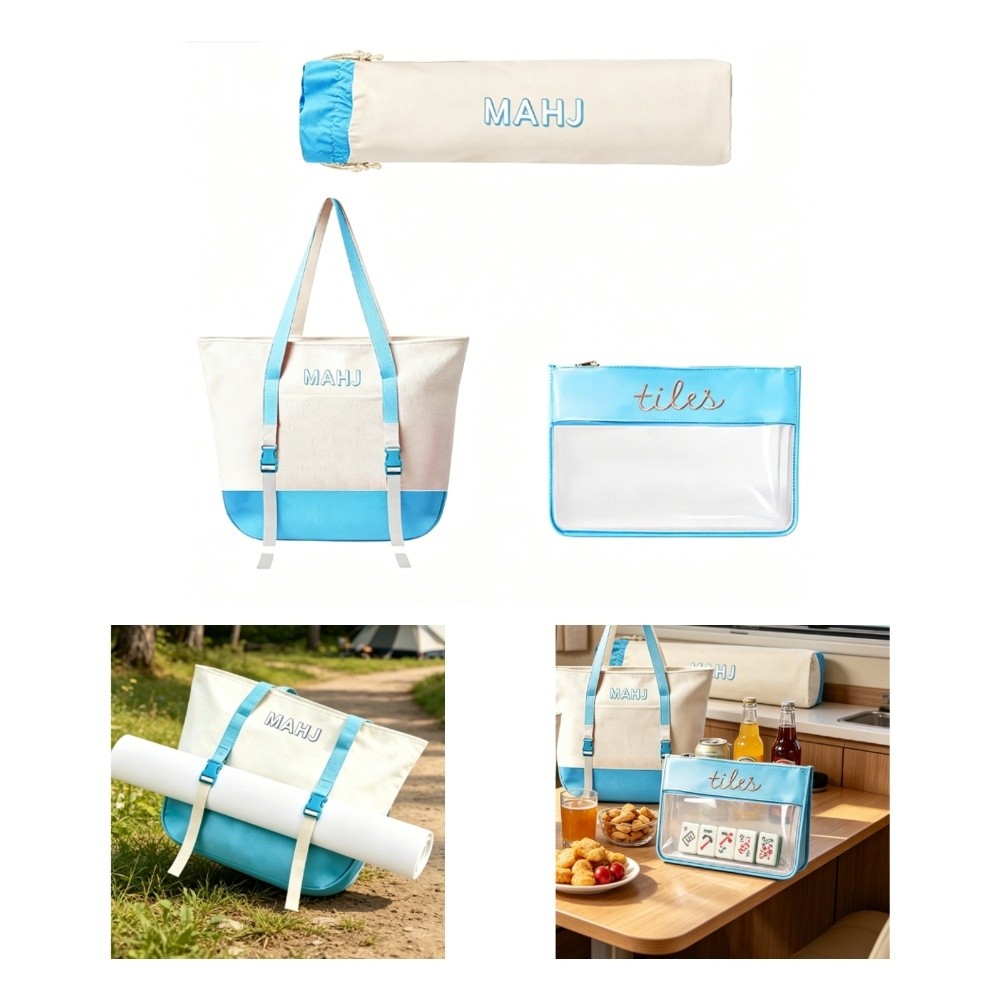 2026 New Versatile Canvas Mahj - Tile Bag Drawstring ulasan dan harga
