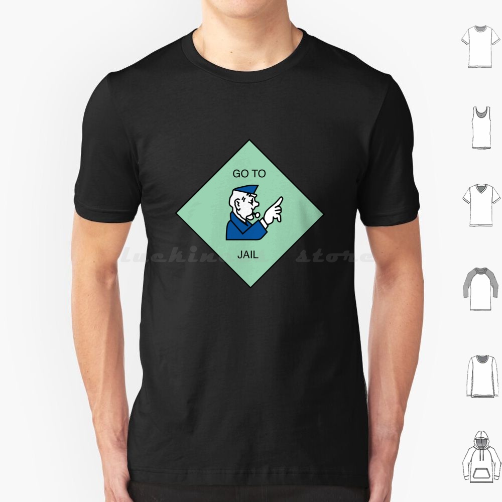 Go To Jail-T Shirt Cotton Men  - Board Game Vintage ulasan dan harga