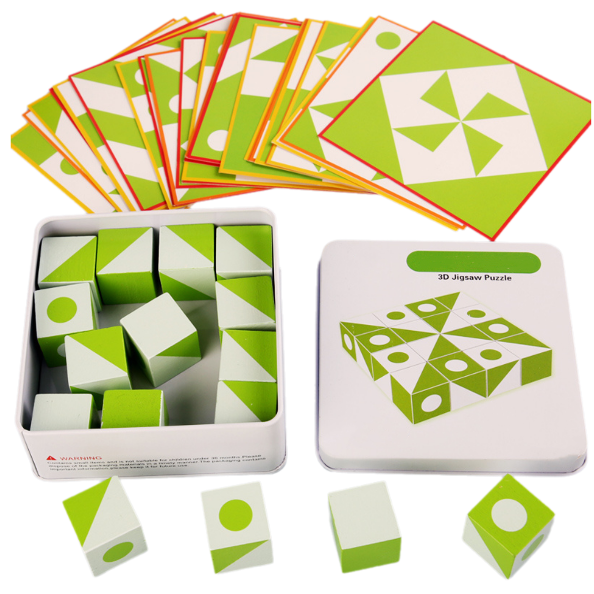 Wooden 3D Puzzles Game Geometr - Board Game Design ulasan dan harga