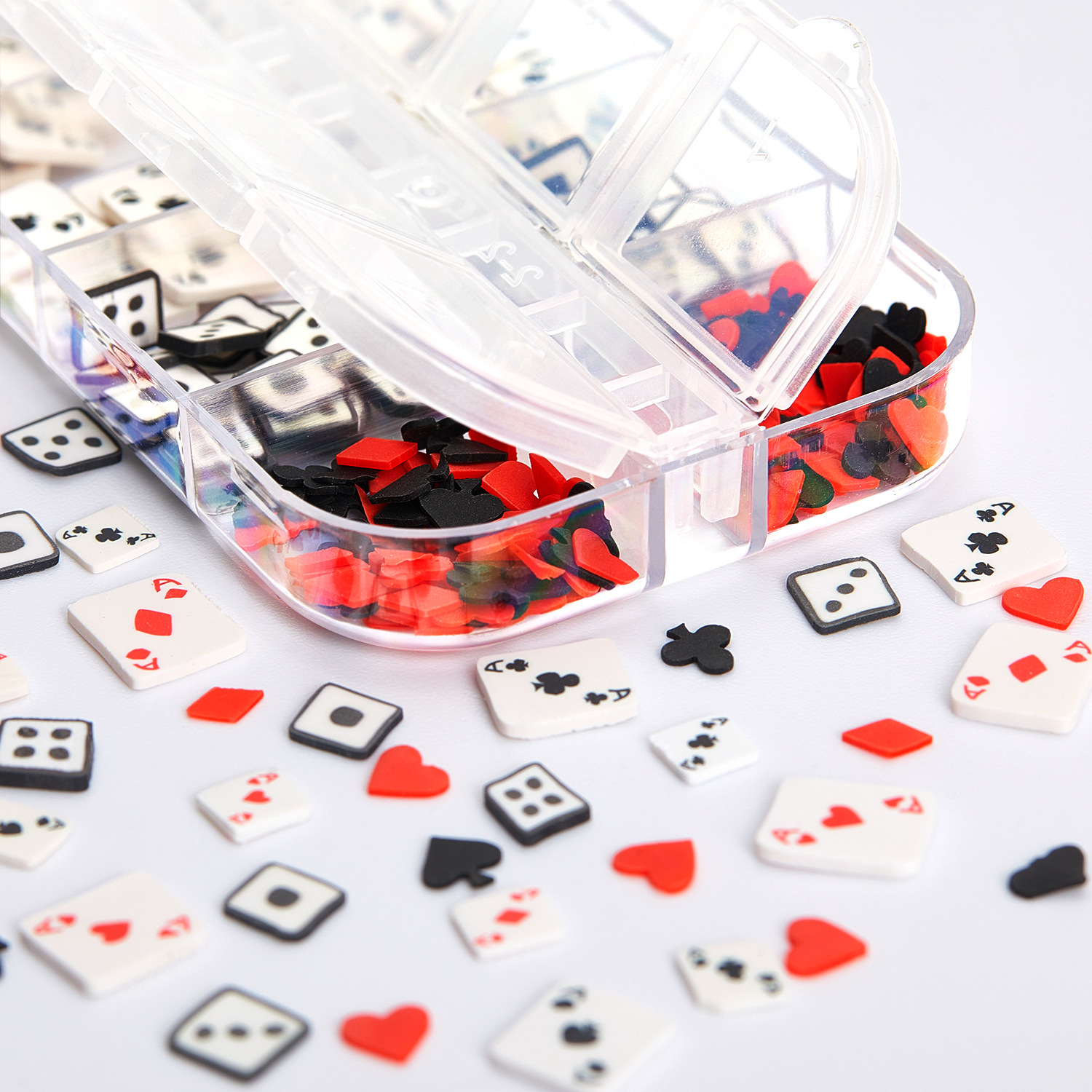 12 Grids Poker Nail Art Sequin - Board Game Design ulasan dan harga